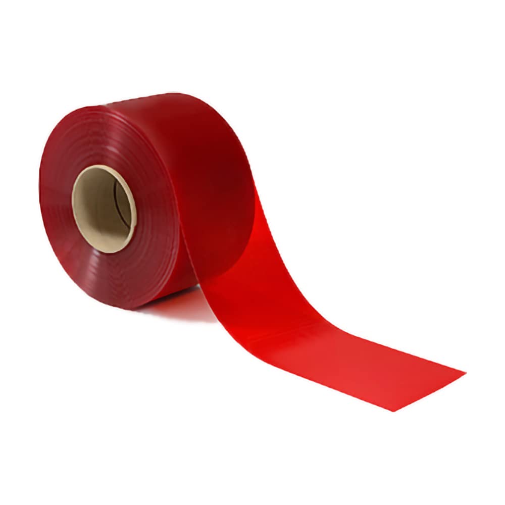 Strivide PVC Strip Curtain Door Bulk Roll Red Welding Size 8" Wide x .08 Thick – Smooth Vinyl for Industrial & Food Service Use – NSF & USDA Approved