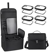 Vegena Make-up-Box Mit Beleuchtetem Spiegel – Kosmetikkoffer Mit 3-farbigem LED-Licht, Touch-Control, Viel Stauraum