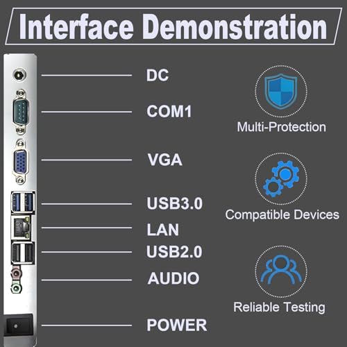 Image of Touch Screen Cash Register Monitor,15.6 inch Touch Screen PC POS,Cash Register for Small Businesses, Retail, Restaurant, Retail, Cafe 4GB