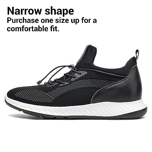 Image of CHAMARIPA Men's Invisible Height Increasing Elevator Shoes - Lace up Light-Weight Casual Height Increase Sneakers - 1.97-2.76 Inches Taller