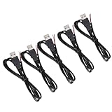 YFFSFDC USB電源ケーブル 5V DC電源供給ケーブル スリム 【5本セット】 電源供給 バッテリー 修理 自作 DIY 電子工作 (100cm)