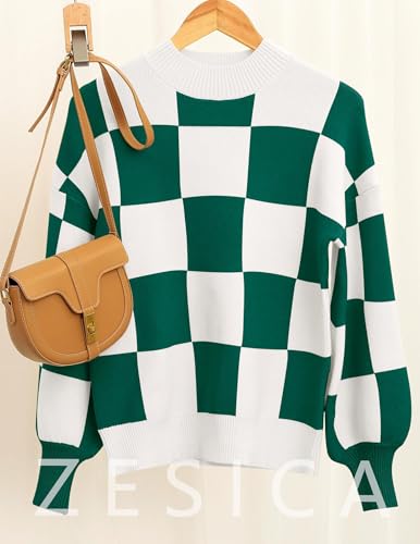 Image of ZESICA Women's 2026 Fall Striped Pullover Sweaters Tops Fashion Outfits
