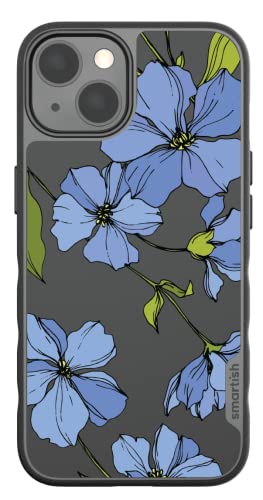 Smartish - Blue Blossoms - iPhone 15 Slim Case - Gripmunk [Lightweight + Protective] Thin Cover - Fits iPhone 15