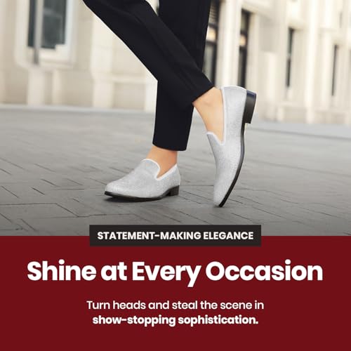 Image of Amali Men's Embellished Velvet Tuxedo Loafers, Smoking Slippers