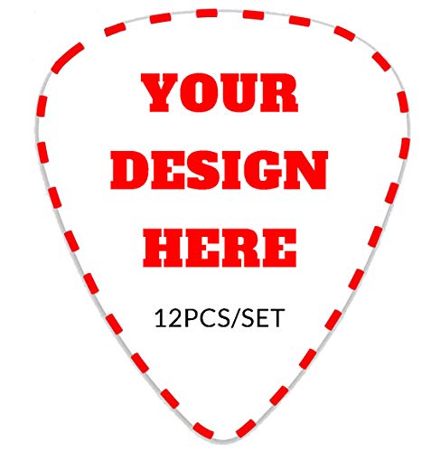 Customized Guitar Picks,12-pack Personalized Bass Plectrums Add Your Own Text Name Message...