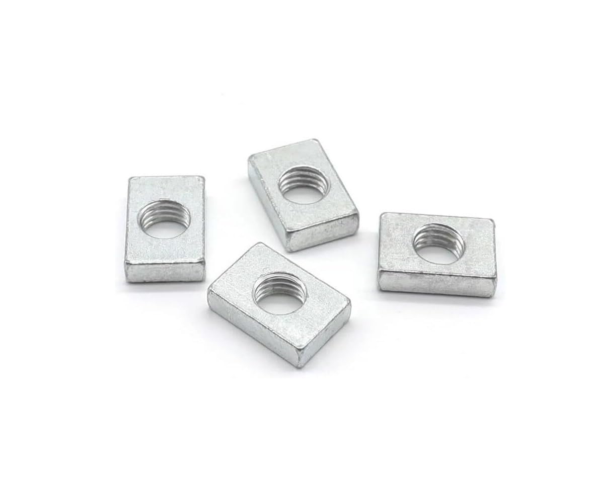 Bloque deslizante rectangular fino negro galvanizado de tuercas cuadradas M3-M6 M8 for perfil de aluminio(50pcsxM8-24x13x5mm)