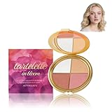 DOVBAN 4 En 1 Luminoso De Larga Duración, Paleta Facial, Paleta De Maquillaje Con Iluminador, Sombra Ojos, Contorno y Colorete, 4 Tonos, Apta Para Uso Diario