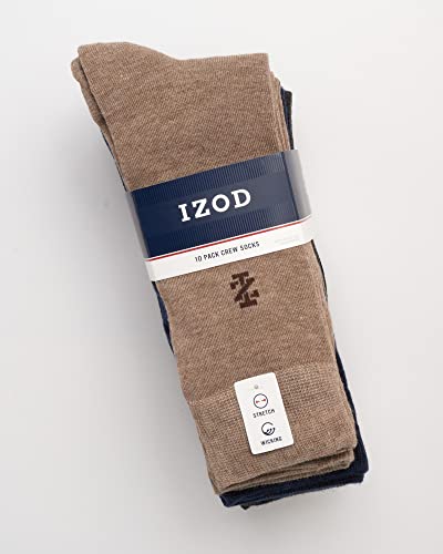 IZOD Men’s Dress Socks - Lightweight Comfort Crew Sock (10 Pack)2