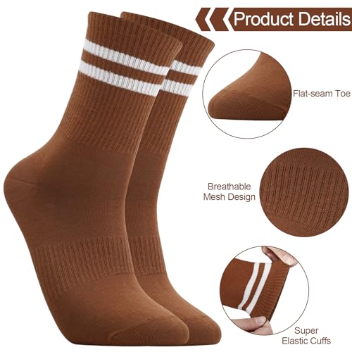 6 Pairs Ladies Socks Sports Gym Leisure Crop Socks, Breathable Women Ankle Cotton Liners Sock Multipack for Women Girls