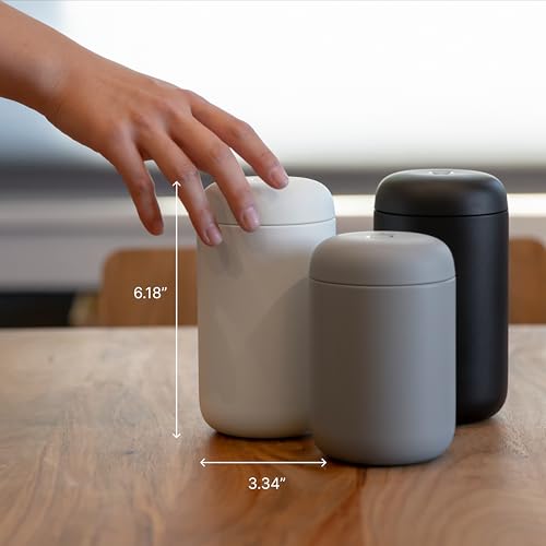 Fellow Carter Coffee Mug 16 oz For Travel - Wide Mouth Vacuum-Insulated Stainless Steel Tea and Coffee Tumbler with Ceramic Interior - Matte Black