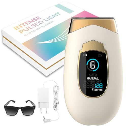 Lumina LumiSilk, EL ORIGINAL - LUMINA IPL PRO Depiladora Luz Pulsada IPL Profesional, 900 000 Pulsos, 6 Niveles Ajustables Indoloro Uso Facial & Corporal (Blanquecino)