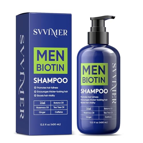 Svvimer Biotin Hair Growth Shampoo - Root Activator Thickening Shampoo for Men