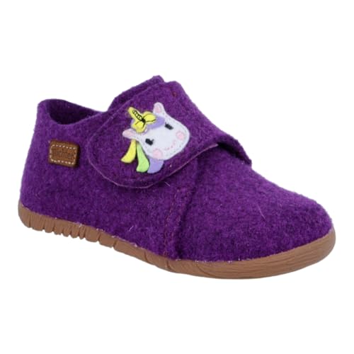 Richter Kinderschuhe Jungen Mädchen Filzi Hausschuh, Plum, 25 EU