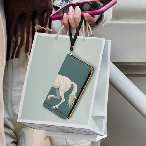 Porte-cartes en cuir blanc avec corde pour l'organisation quotidienne