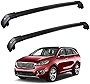 JDMON Compatible with Roof Rack Cross Bars KIA Sorento 2015 2016 2017 2018 with Side Rails Anti-theft Locks Desigh, Aluminum Luggage Rack Crossbar for Rooftop Cargo Bag Carrier Kayak Canoe Bike, Black