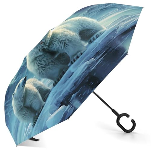 Parapluie inversé portable automatique contre la pluie et les UV