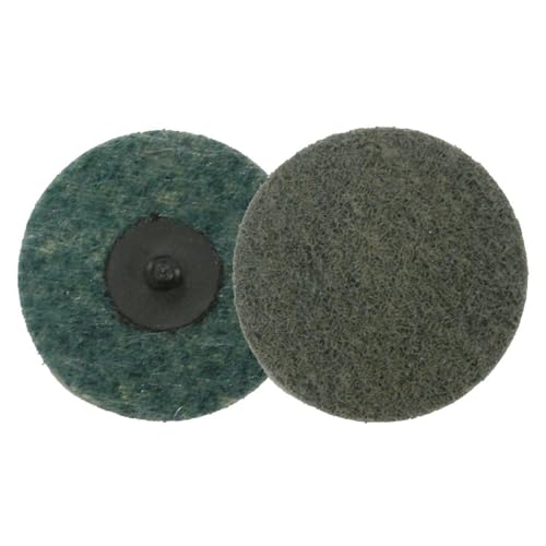 Weiler Non-Woven Aluminum Oxide Quick Change Disc - Very Fine Grade - 3 in Dia - Disc Quality: General Purpose - 51533 [PRICE is per DISC]