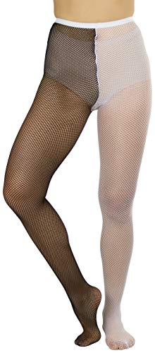 Image of ToBeInStyle Women's Two Toned Vibrant Jester Contrast Opaque Multicolored Tights