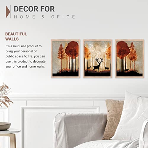 Image of kotart Paintings Modern Art Wall Decor Framed Wall Painting for Living Room, Bedroom - Framed Wall Decor Paintings with Frame - Painting for Wall Decoration Set of 3-D (Art 7, 10x13 inch)