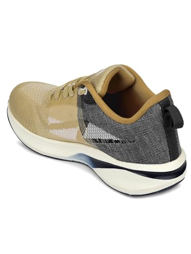 Image of Liberty Leap7x GHD-22 Lacing Sports Running Shoes For Men - Beige, Maroon & Sea Green | Comfortable and Durable Lace-Up Closure - Suitable for Lacing Walking, Gym, Jogging, Outdoor - Cushioned Footbed
