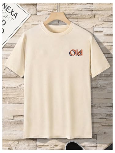 SOLY HUX Men's Graphic Tees Letter Print Short Sleeve Vintage Aesthetic T Shirt Summer Tops Streetwear2