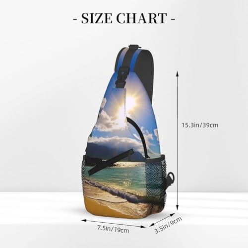 Mochila cruzada diagonal tipo bandolera negra para hombre y mujer miniatura 3