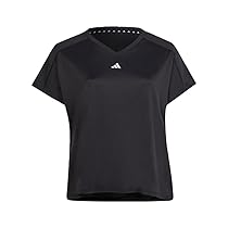 Adidas Donna AEROREADY Train Essentials Minimal Branding V-Neck Tee, Black, L