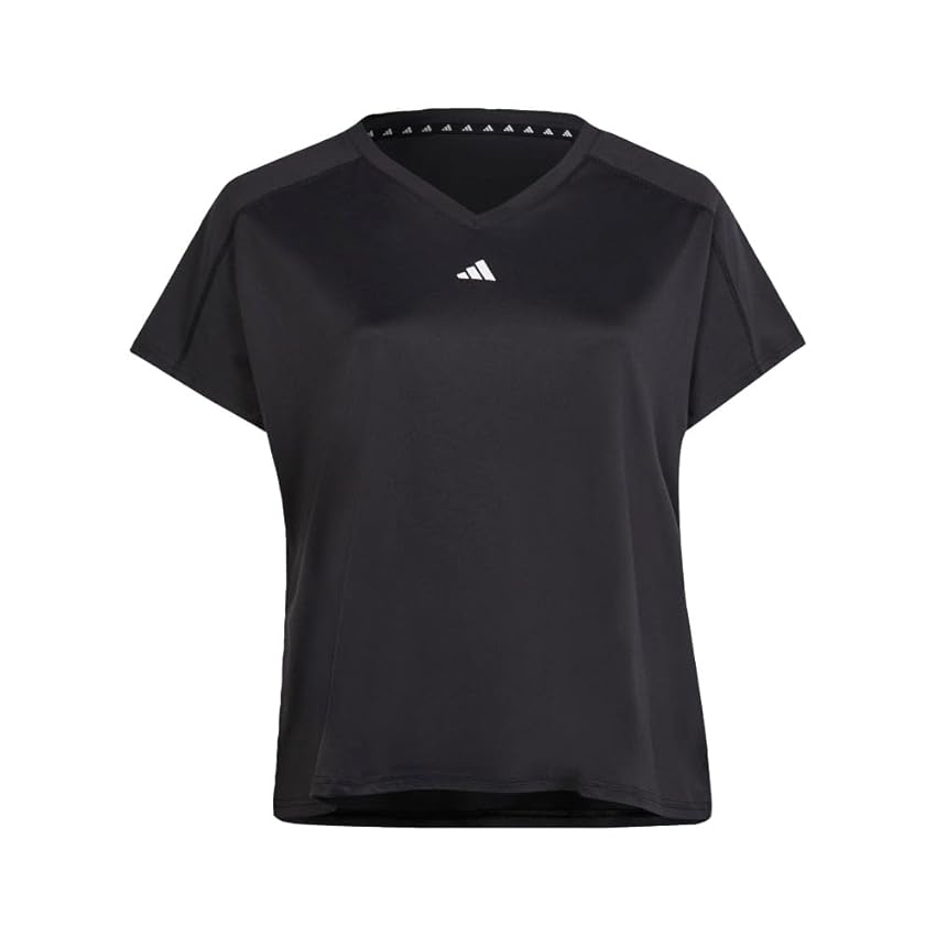 Adidas Donna AEROREADY Train Essentials Minimal Branding V-Neck Tee, Black, L