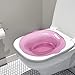 FashionCha Portable Sitz Bath for Toilet Seat, Reusable Hip Bath with Wider Area, Universal Bidet for Men and Women, Pink