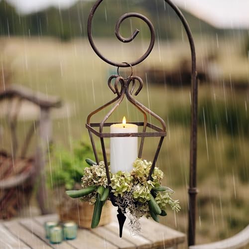 Image of Yeelida Outdoor 4pcs Flameless Waterproof Candles with Handy Remote Control, Cycle Timer Battery Operated Candle Grease Effect LED Flickering Pillar Plastic Long Lasting (White, 3 inch x4 inch 5 inch 6 inch 7 inch)