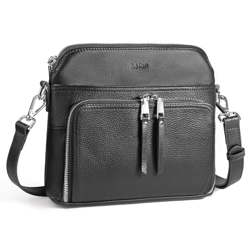 befen Genuine Leather Crossbody Purses for Women, Women's Small Crossbody Shoulder Bag with Built in RFID Wallet