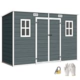 LUMINEUX, VENTILÉ ET FACILE À UTILISER : Équipé de deux grandes fenêtres et de doubles évents, cet abri assure une ventilation constante et une lumière naturelle abondante, réduisant les risques d'humidité et facilitant l'accès à vos équipements.