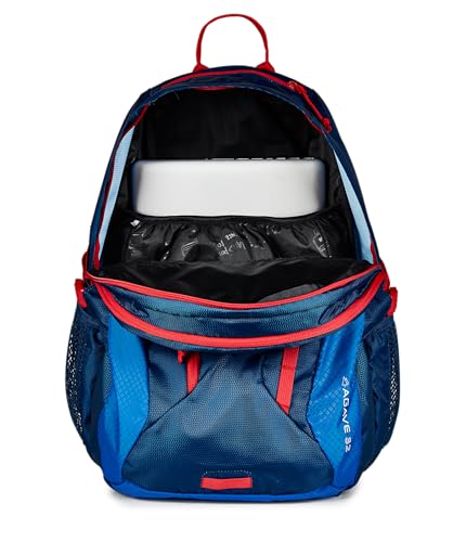 Image of JanSport 32L Agave Hiking Backpack - 15 Inch Laptop Sleeve, Navy | Daypack with Universal 3L Hydration System or 15 Inch Laptop Sleeve, Ideal for Hiking and Traveling