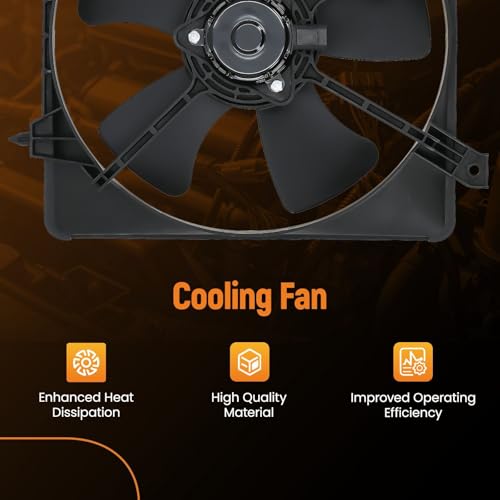 Image of maXpeedingrods Radiator Cooling Fan Assembly for Mazda Miata L4 1.8L 1999-2005, BP4W15025 BP4W15140