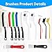 Crevice Cleaning Brush, Thin Hard Bristle Crevice Cleaning Tool Supplies for Tight Place, 12Pcs Small Household Use Cleaning Set for Kitchen, Gout, Gap, Corner, Window Track, Cup, Teapot, Bottle