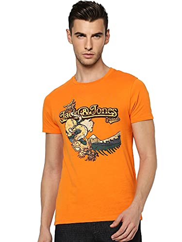 Image of Jack & Jones Men's Cotton Printed Slim Fit T-Shirt
