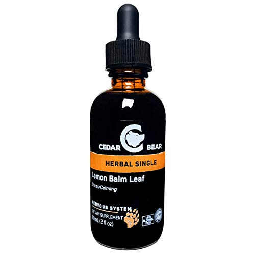 Cedar Bear Lemon Balm Leaf (Melissa Officinalis) Liquid Herbal Supplement That Soothes Digestion and Nerves 2 Fl Oz 