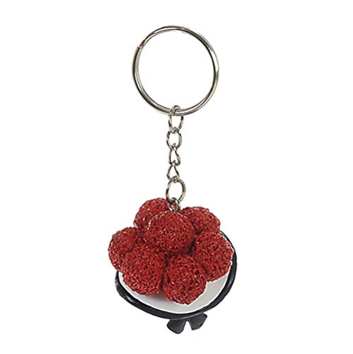 Preisvergleich Produktbild EuroSouvenirs Schwarzwald Schlüsselanhänger Bollenhut / 3cm mit Schlüsselring / Souvenir Heimat