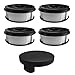 4x Ersatzfadenspule Doppelfadenspule Fadenspule Spule mit Spulendeckel Haube kompatibel mit Rasentrimmermodellen von Gardenline GLR GLT Einhell RTV King Craft KCR Top Craft TCR