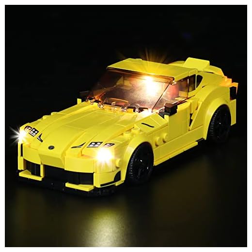 Juego de luces LED para Lego 76901 Speed Champions Toyota GR Supra, juego de iluminación de conexión USB compatible con Lego 76901 (solo luces, modelos sin Lego)