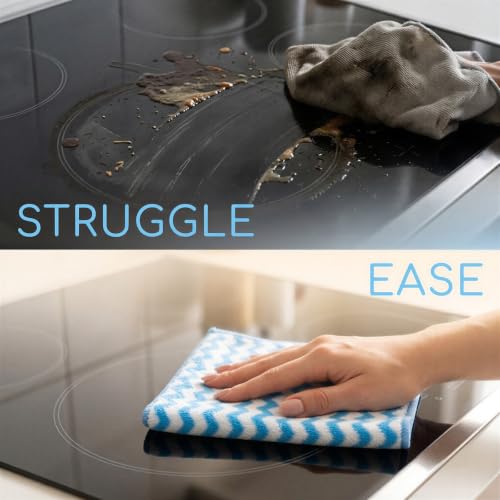 5 Pcs Wash Cloth, 9.8 x 9.8 in Microfiber Cleaning Set, Double Layer Wave Pattern, Super Absorbent Cloth for Kitchen Dishes, Countertops, Furniture, Non Linting, Non Scratch, Reusable Daily Use - Image 5