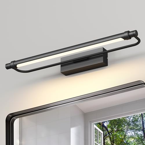 Lampe de miroir 10100 noir contre les ombres au visage en 4000K