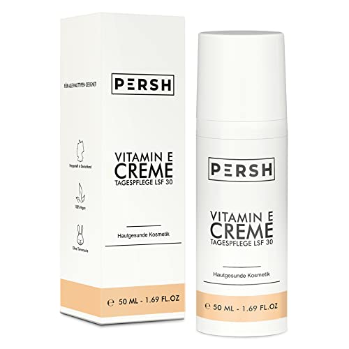 Vitamin E Tagescreme LSF 30 | 50ml | Tagespflege mit Lichtschutzfaktor | Schützt vor UVA-, UVB-, IR-A und Blaulicht-Strahlen | PERSH Cover