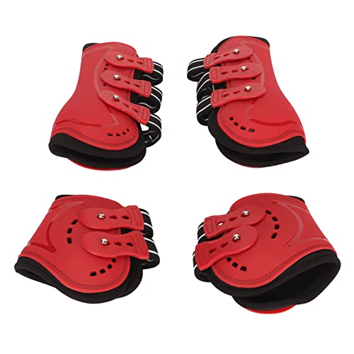 Bottes de jambe de cheval absorbant l'impact respirable rouge