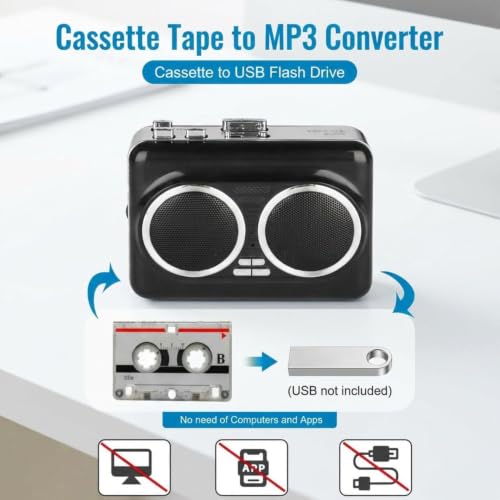 Zipteck USB Cassette Player & MP3 Converter, Portable Speaker by Zipteck - Used condition - Image 3
