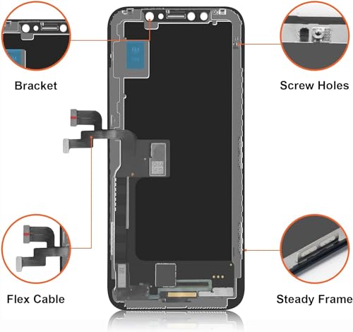 Moautodc For Iphone Xs Screen Replacement Kit: Moautodc 5.8 Inch Screen For Iphone Xs Lcd,For Iphone Xs Display 3D Touch Digitizer With Full Repair Tools thumb #4