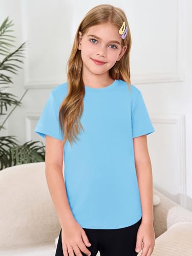 Image of Haloumoning Girls Short Sleeve T Shirts 5-14 Years