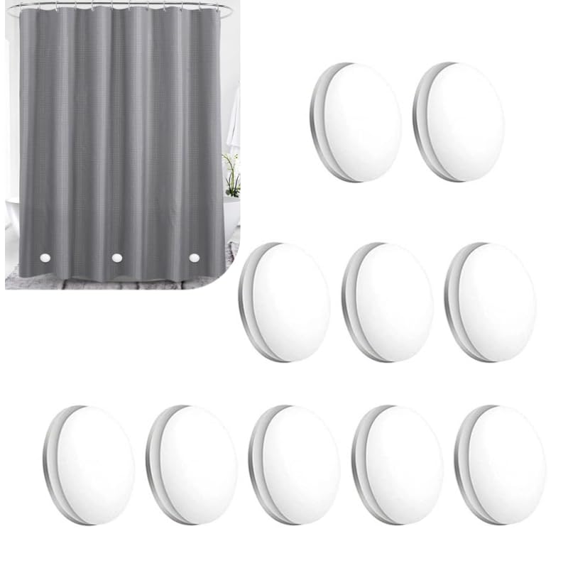 Cortina de ducha magnética 10 piezas imanes para cortinas de ducha blancas cortina de ducha imanes pesos cortina de ducha con peso imanes cortina de ducha pesos cortinas pesos al aire libre