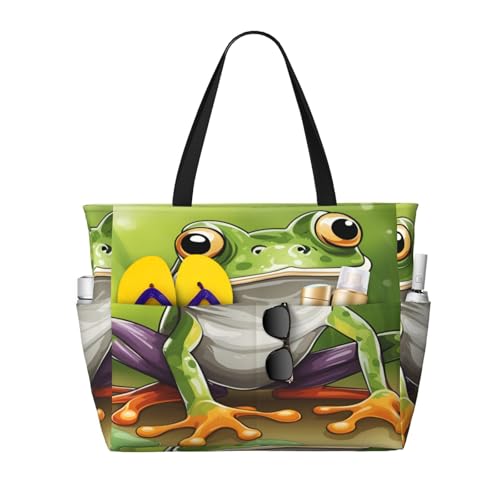 Bolsa de playa grande de rana para tus días de verano y escapadas en familia