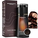 Hair Dye Shampoo, Dark Brown Hair Dye Shampoo to Cover Grey Hairs, Instant 3-in-1 Haircare, Shampoos Hair-dye, Nourishing Formula for Vibrant, Long-Lasting Results, At-Home Hairs Coloring